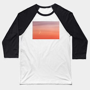 Moon crescent and sunset sky Baseball T-Shirt